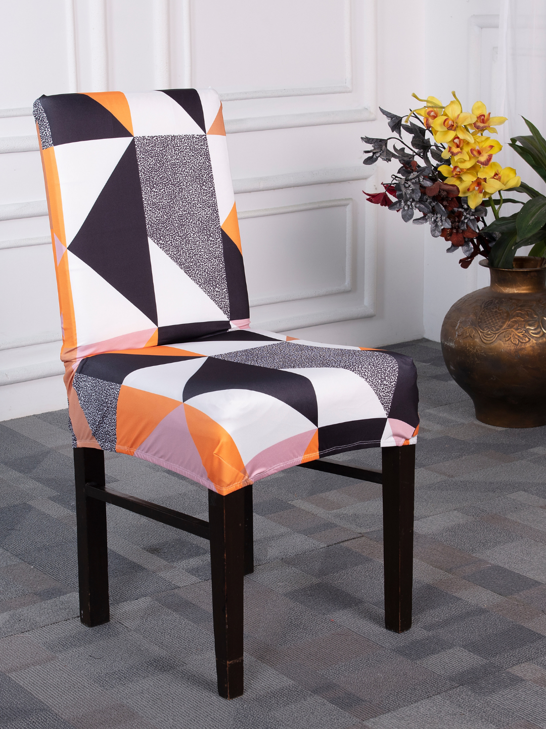chair covers for dining room chairs, Chair covers for dining room chairs are a great way to protect your chairs from stains and spills while also adding a touch of style and sophistication to your dining room, super stretchable chairs covers, hand washable, machine washable, magic universal chair cover-prism orange.