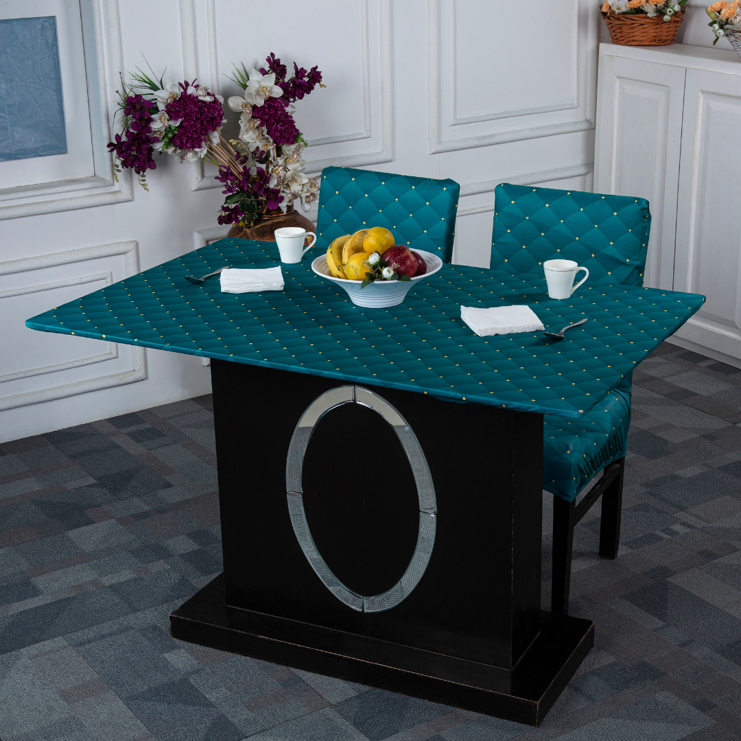 Table cover cloth online india- luxurious capitone Elastic Table Cover Media .