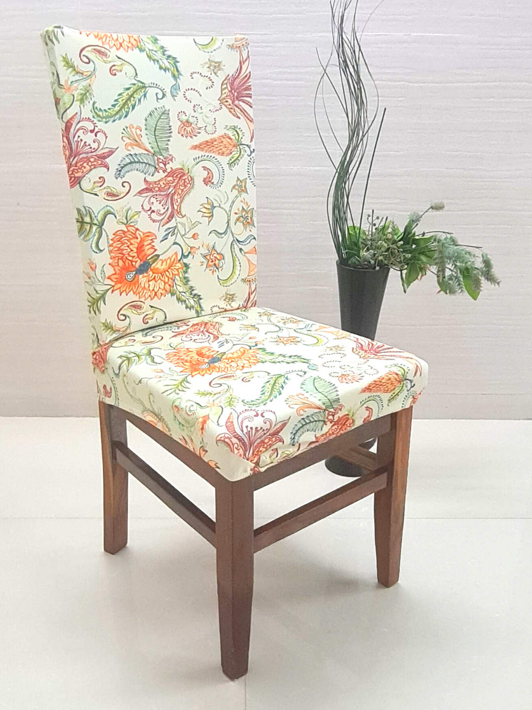 dining chairs slipcover online- divinetrendz exclusive-tropical flower-best brnad in india for chairs and dining table covers