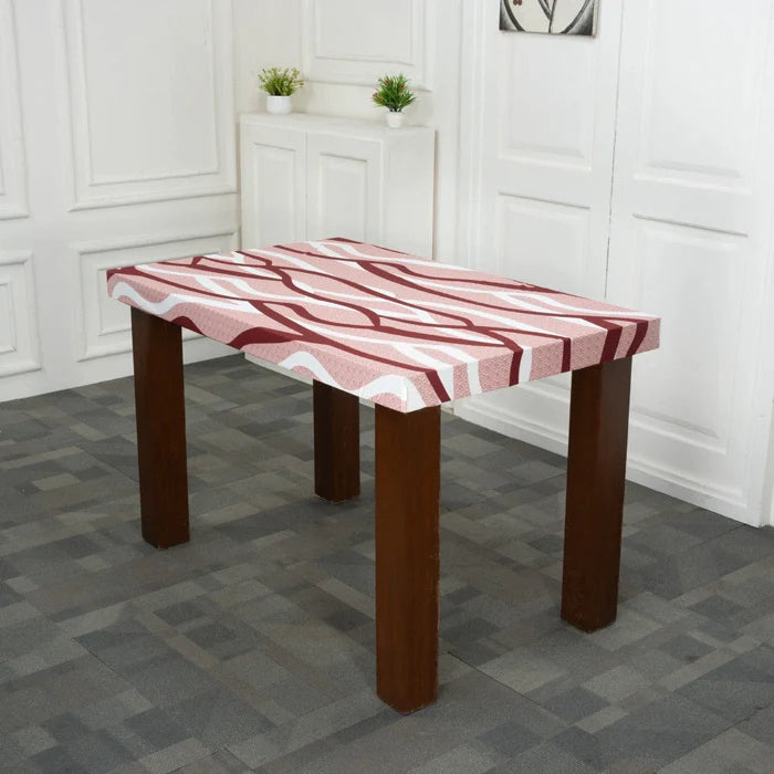 Brown White Striped Table Cover