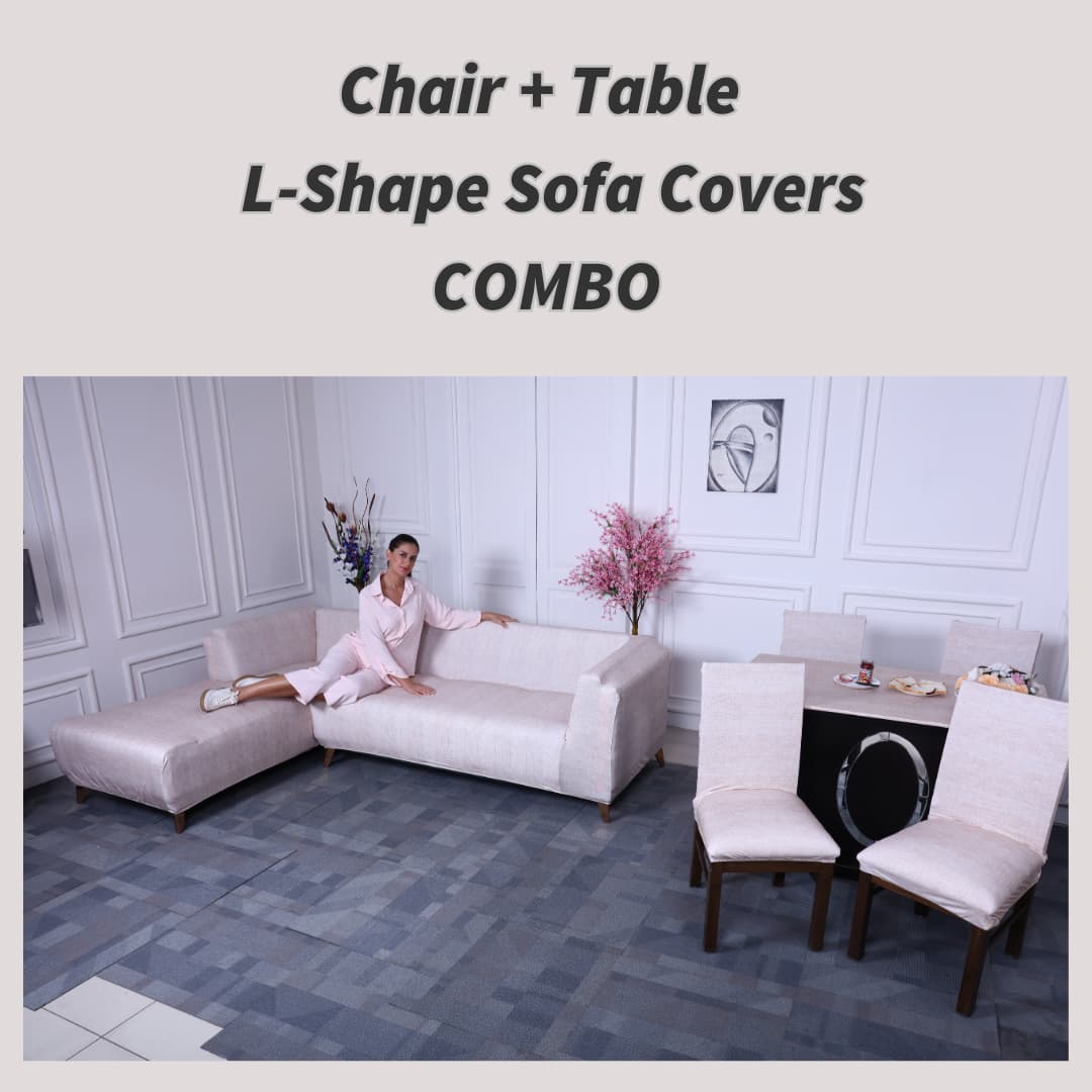 exclusive cream juth elastic furniture cover