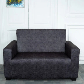 Grey Velvet Elastic 2 Seater Sofa Covers