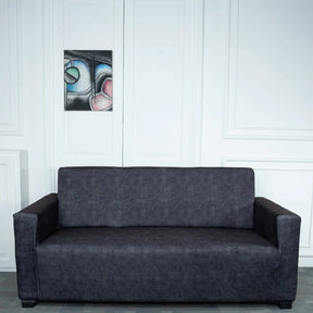 Grey Velvet Elastic 3 Seater Sofa Covers