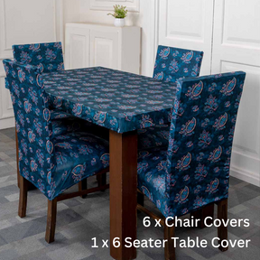  Water colour Paisley Soft Fabric Chair & Table Cover