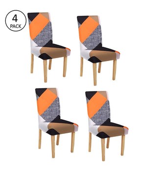 Magic Universal Chair Cover - Prism Orange Printed - DivineTrendz