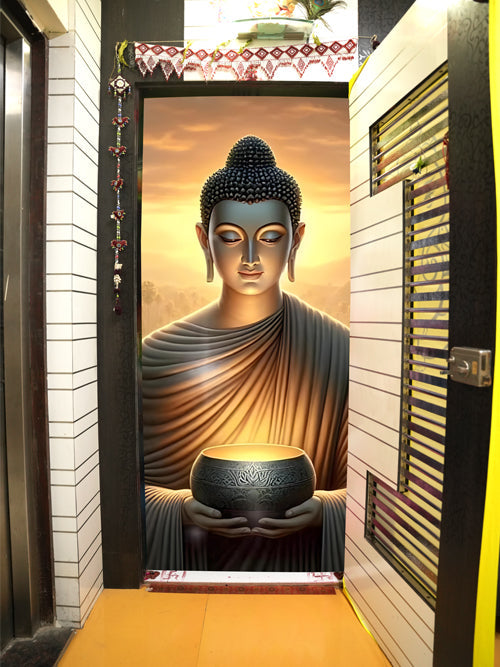 Lord Dharmapala Buddha Door Covers