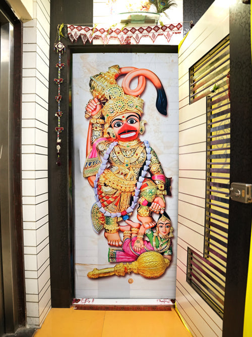 Lord Mahashakti Hanuman Door Covers