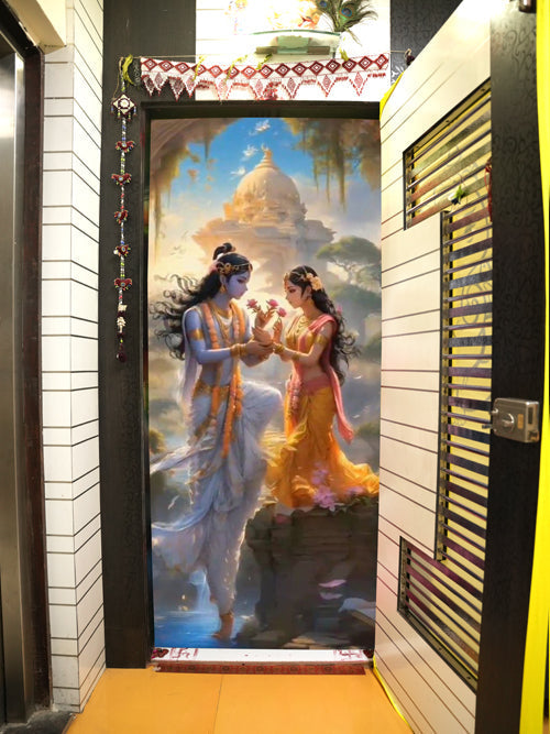 Lord Radha Govind Door Covers