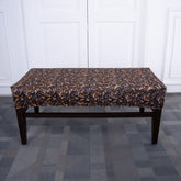 Golden & Black Pattern Elastic Bench Cover