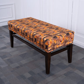 Yellow Leaves Elastic Bench Cover