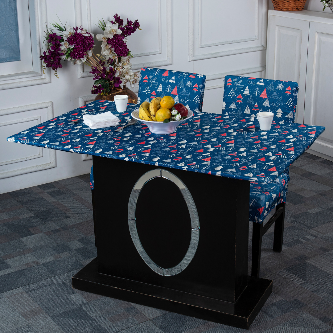 DivineTrendz Exclusive - Christmas snow  Elastic Table Cover