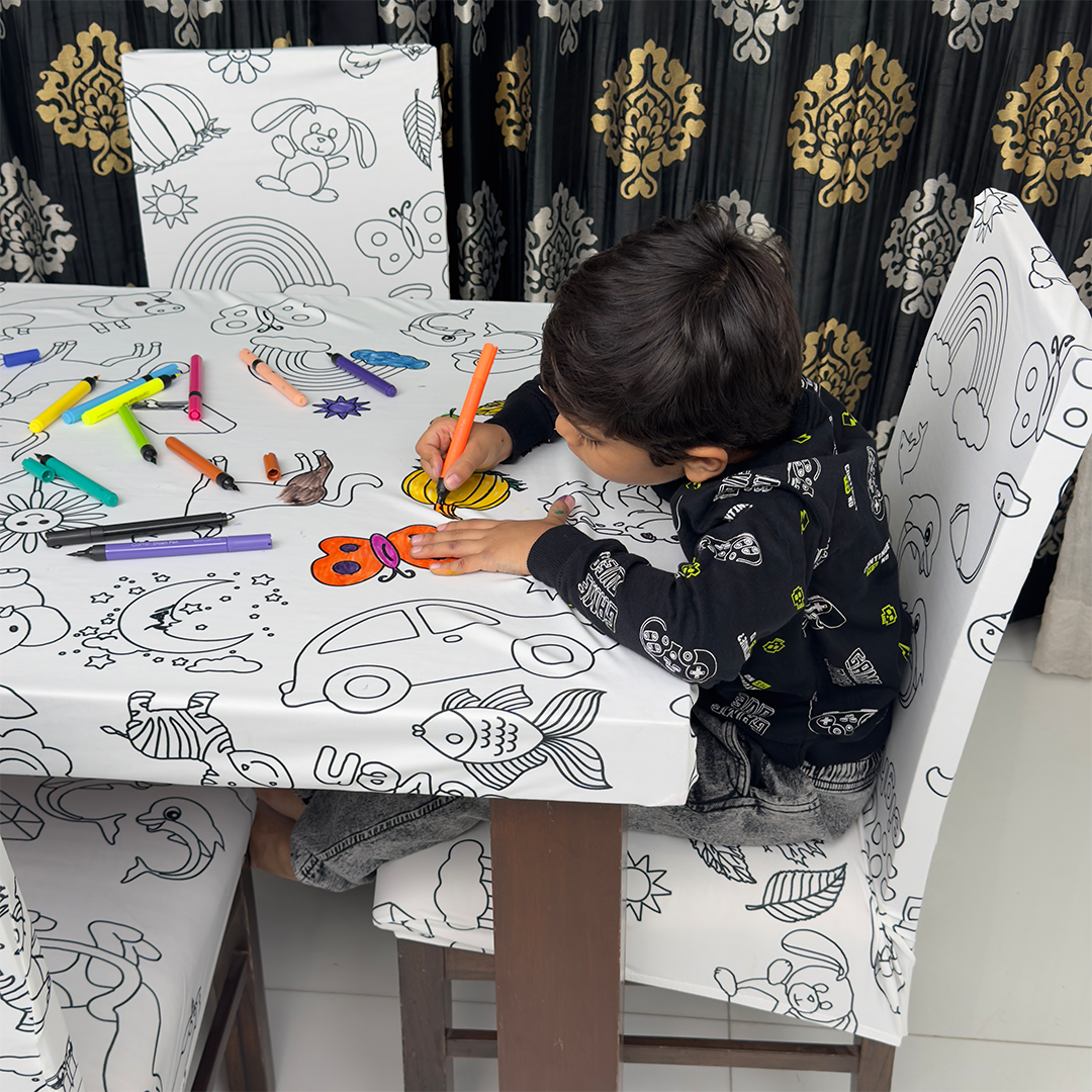 Repaintable Dining Table Chair Covers