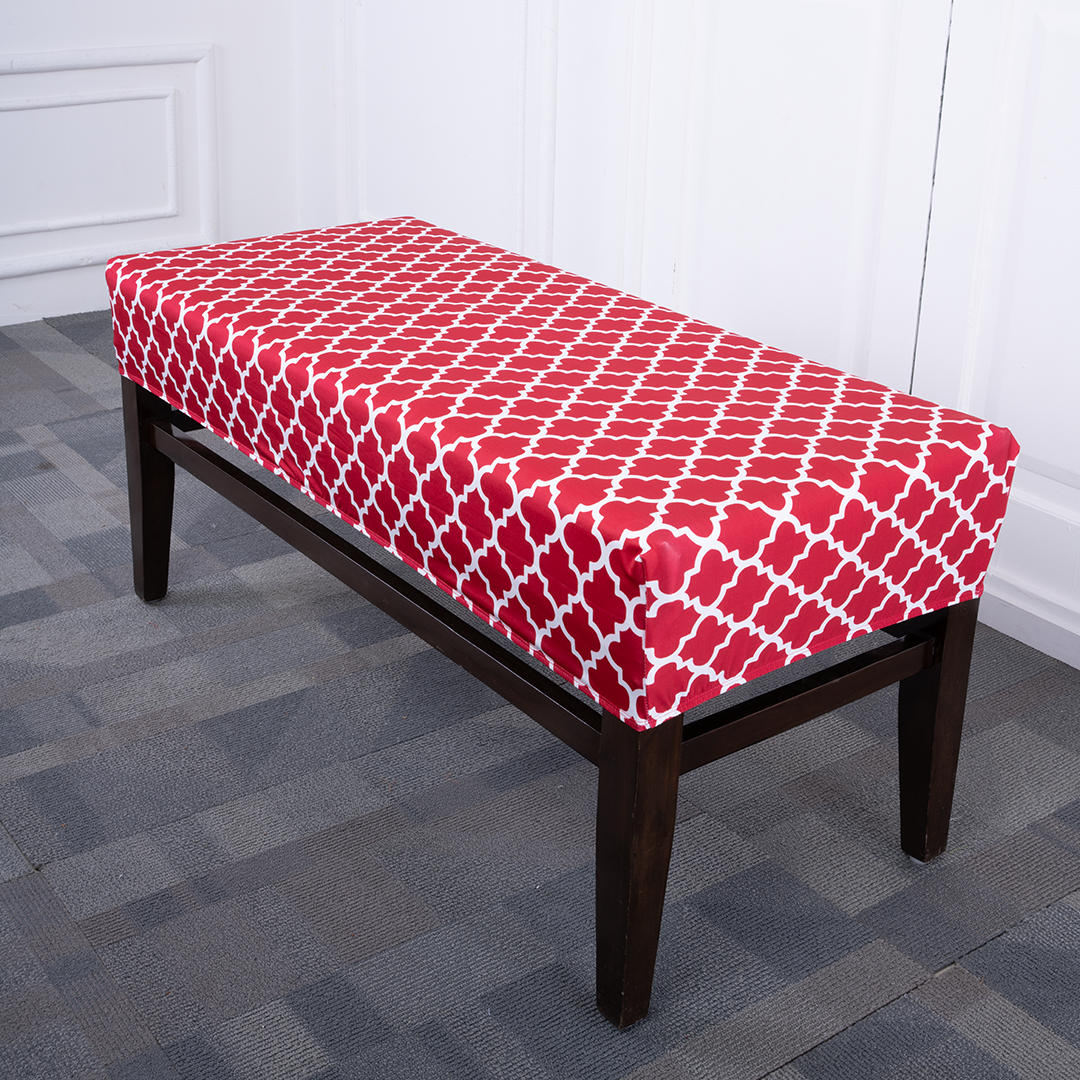 Red Diamond Elastic Bench Cover