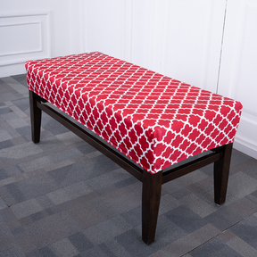 Red Diamond Elastic Bench Cover