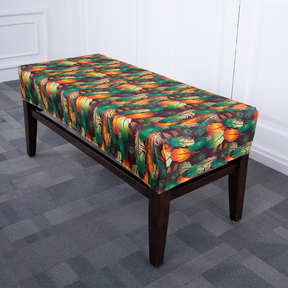 Peacock Feather Elastic Bench Cover
