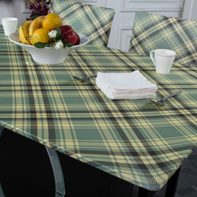 study table covers- Plaid pattern Elastic Table Cover Media-stretchabel table and chairs covers for your dining table covers.