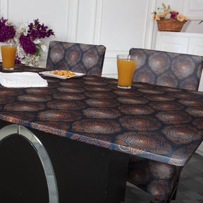 Table & chair covers- Black Butta Elastic Table Cover Media.
