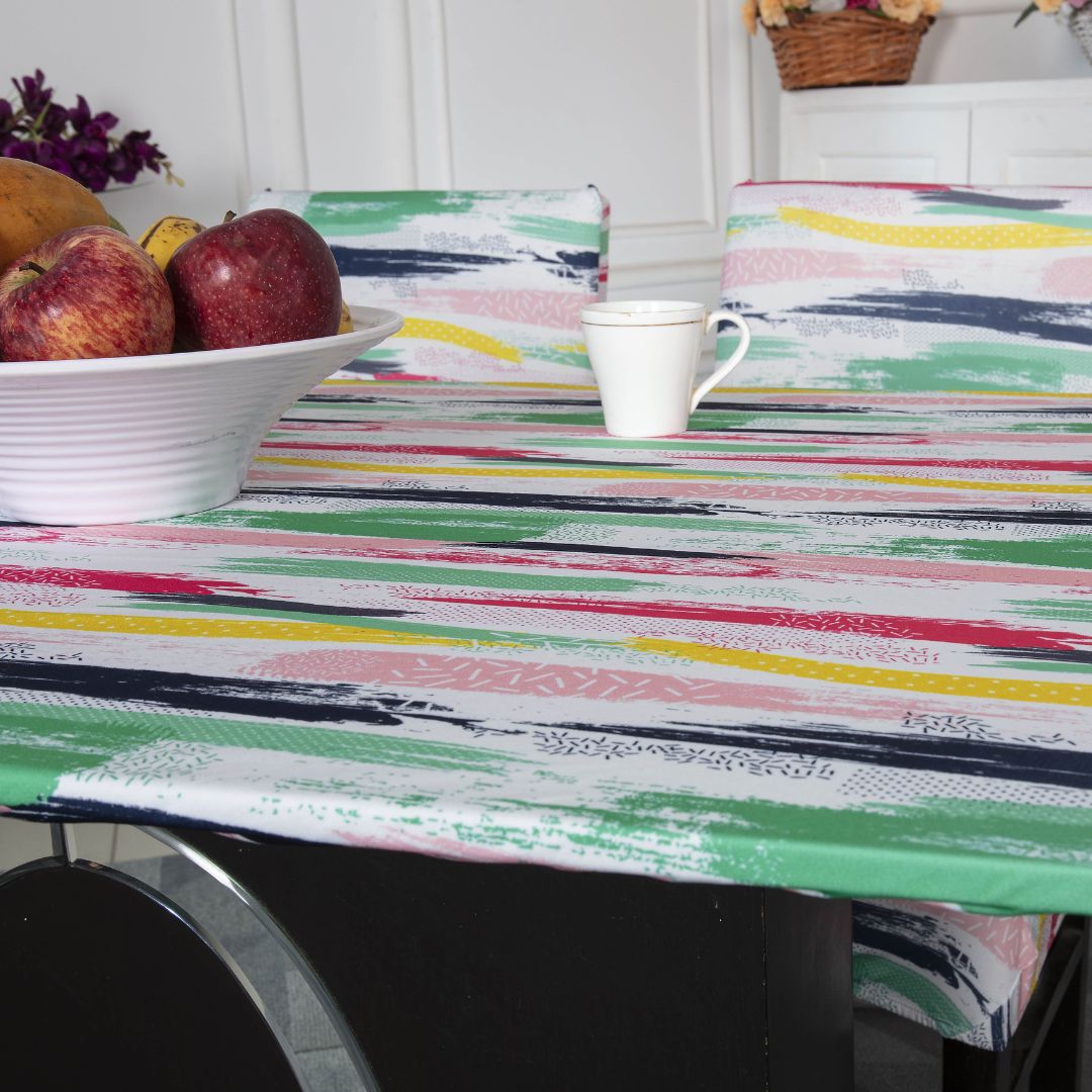  Multi-Coloured Elastic Table Cover Media.