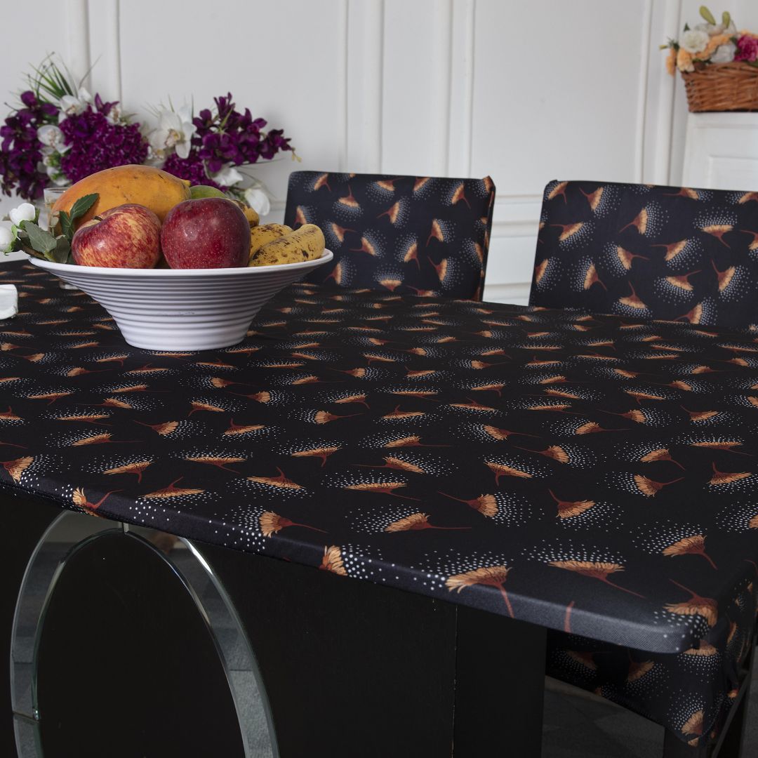 DivineTrendz Exclusive - Seamless Flower Elastic Table Cover