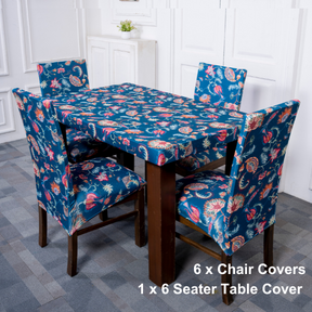 Blooming Ocean Stretchable Table Chair Cover