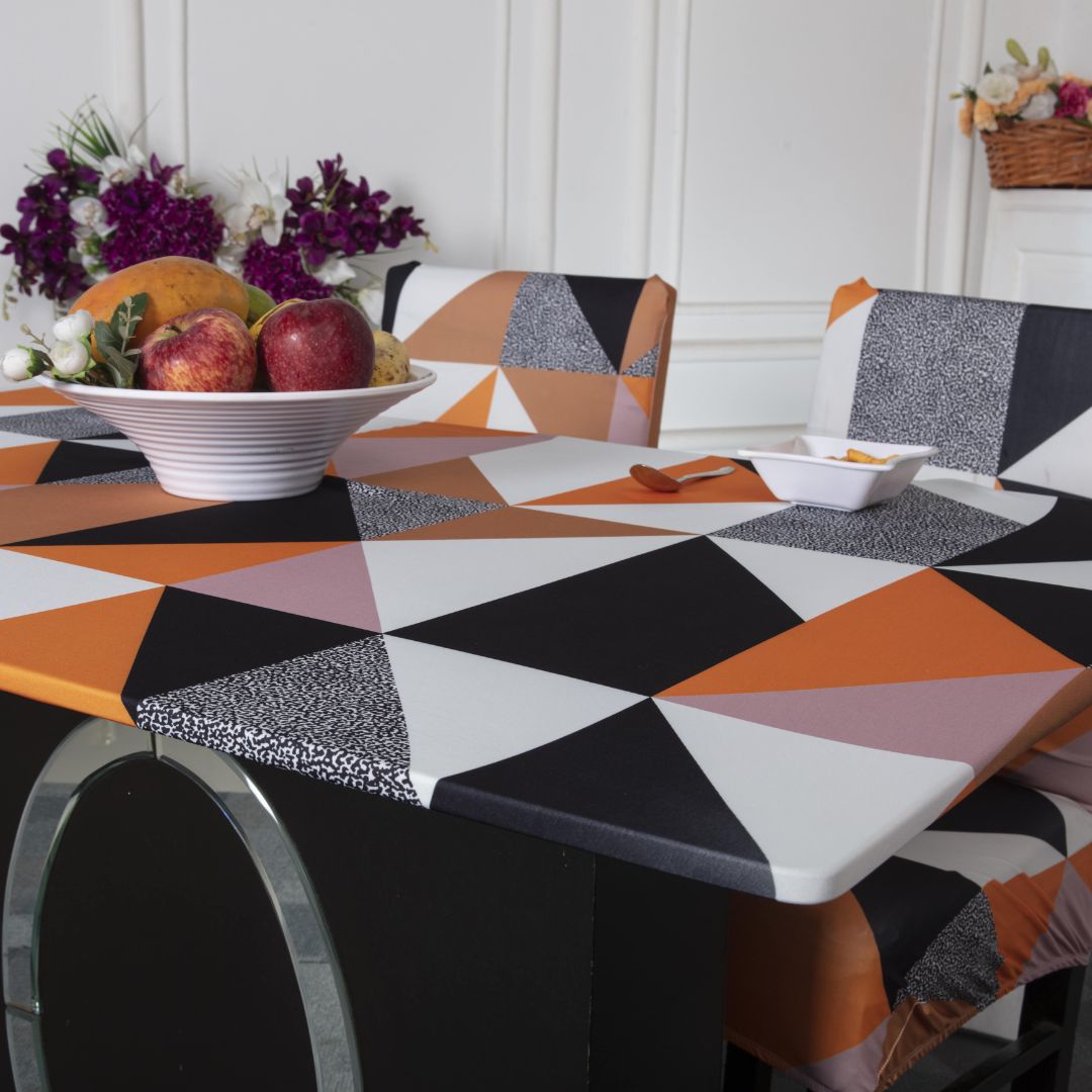 Dining table chiar sllipcovers,table cover cloth handmade- Shop online table & chair covers from Divine Trendz. table sets with chair covers will fit to your chairs & table . Order Now.super stretchable, handwashable,machine washable,