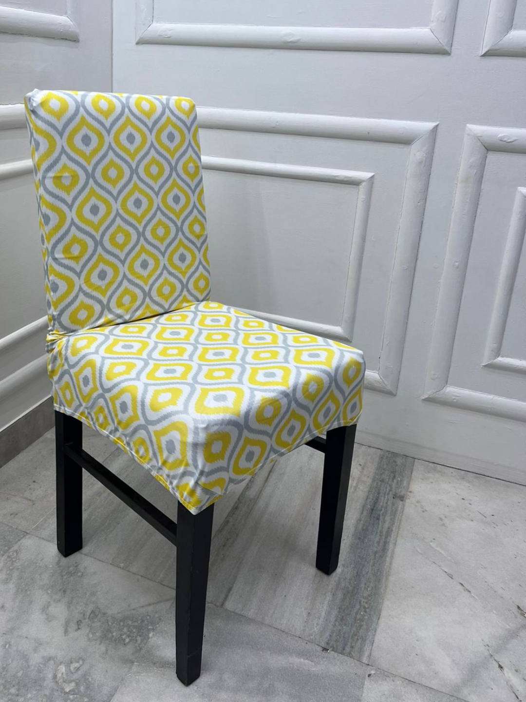 Ikat Diamond Elastic Chair Slip Covers