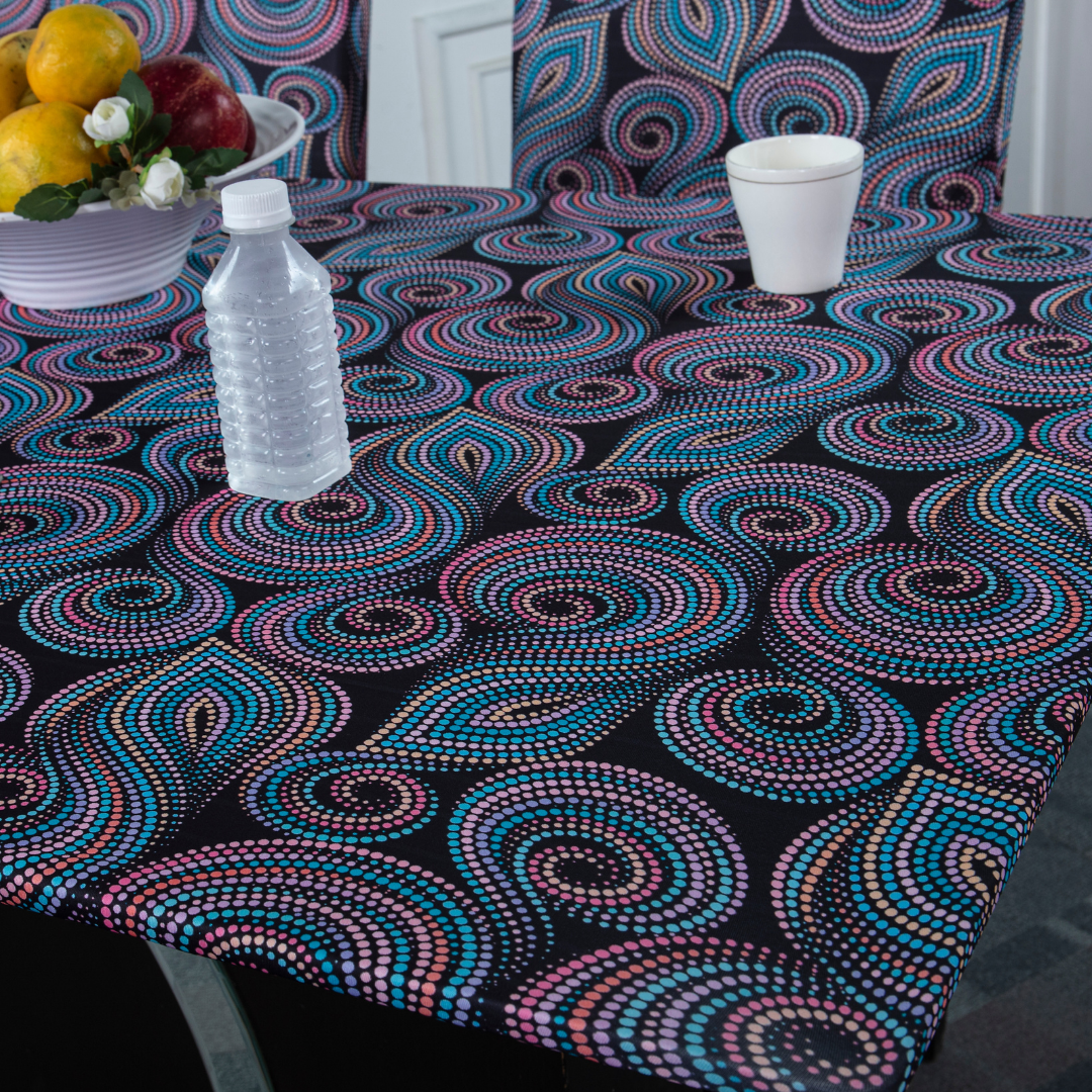 Table and chairs covers online- Martingale Dots Elastic Chair & Table Cover Media -buy today with great deals-free shiiping.