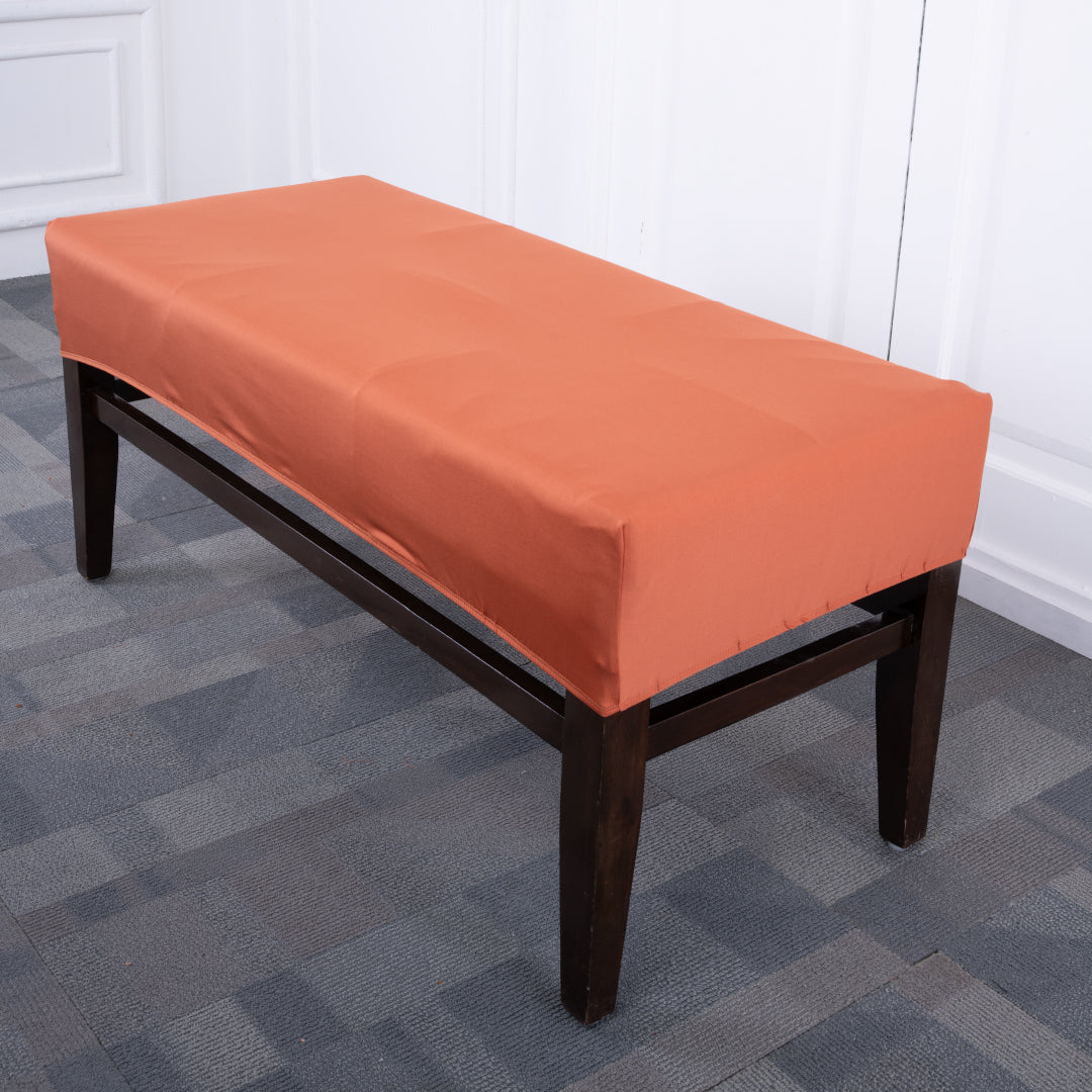 Brown Rust Elastic Bench Cover