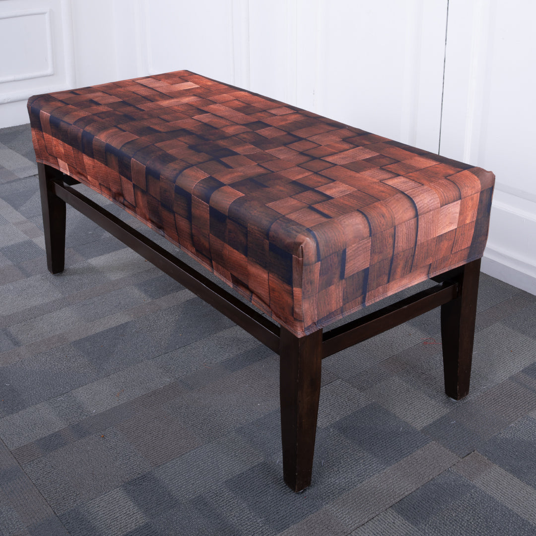 Wooden Blocks Elastic Bench Cover