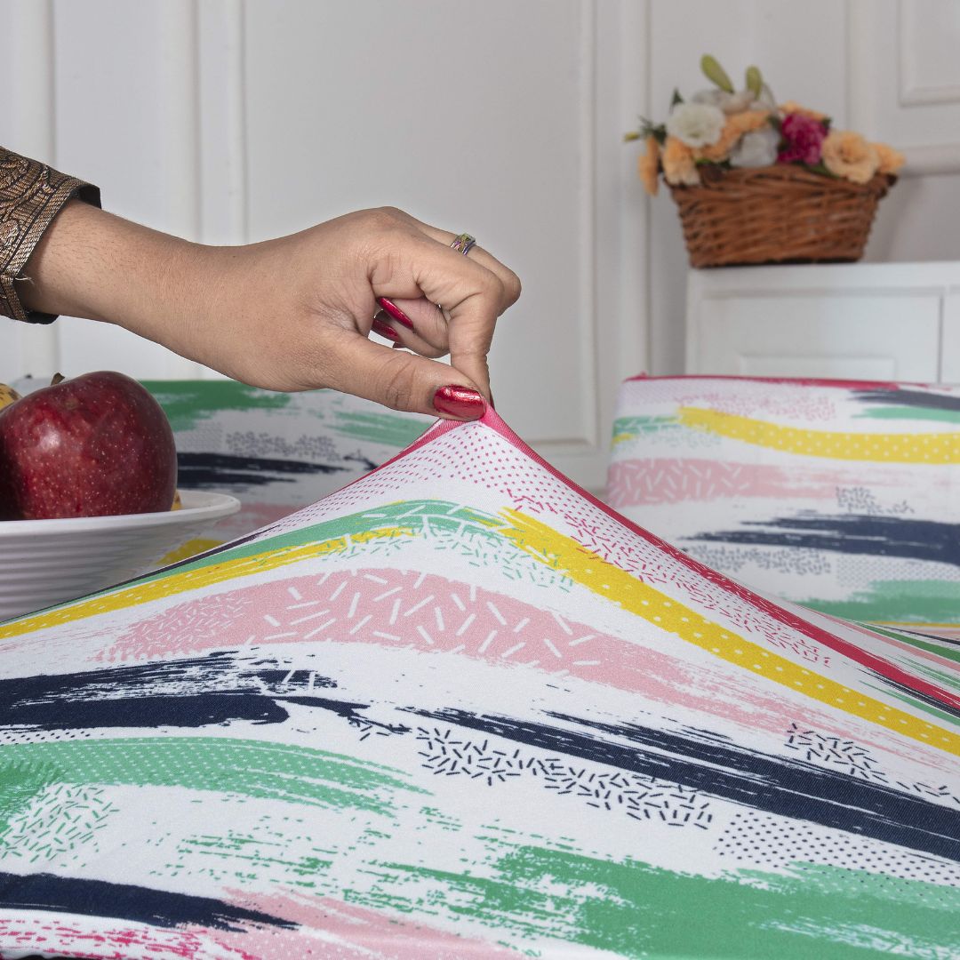  Multi-Coloured Elastic Table Cover Media 1 of 4