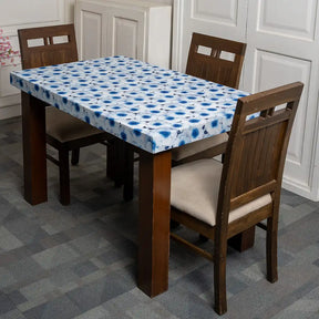 DivineTrendz Exclusive - 3D Blue Flower Elastic Table Covers.