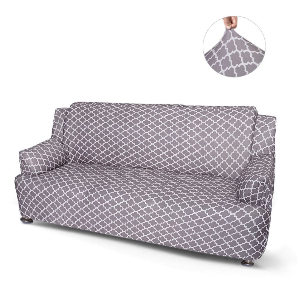 Sofa covers near me-Gray diamond elastic sofa slipcovers-best way to change the look to your furniture- and make classy look-super elastic & stretchable-hand and machine washable.