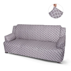 Sofa covers near me-Gray diamond elastic sofa slipcovers-best way to change the look to your furniture- and make classy look-super elastic & stretchable-hand and machine washable.