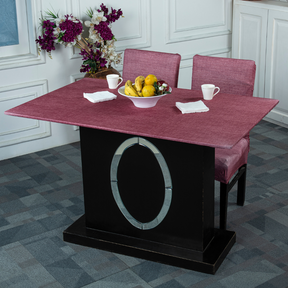 dining tabel and chairs covers- Magenta juth Elastic Table Cover Media -you can decor your home with covers  by covering your furniture , covers will protect your furniture for long time.