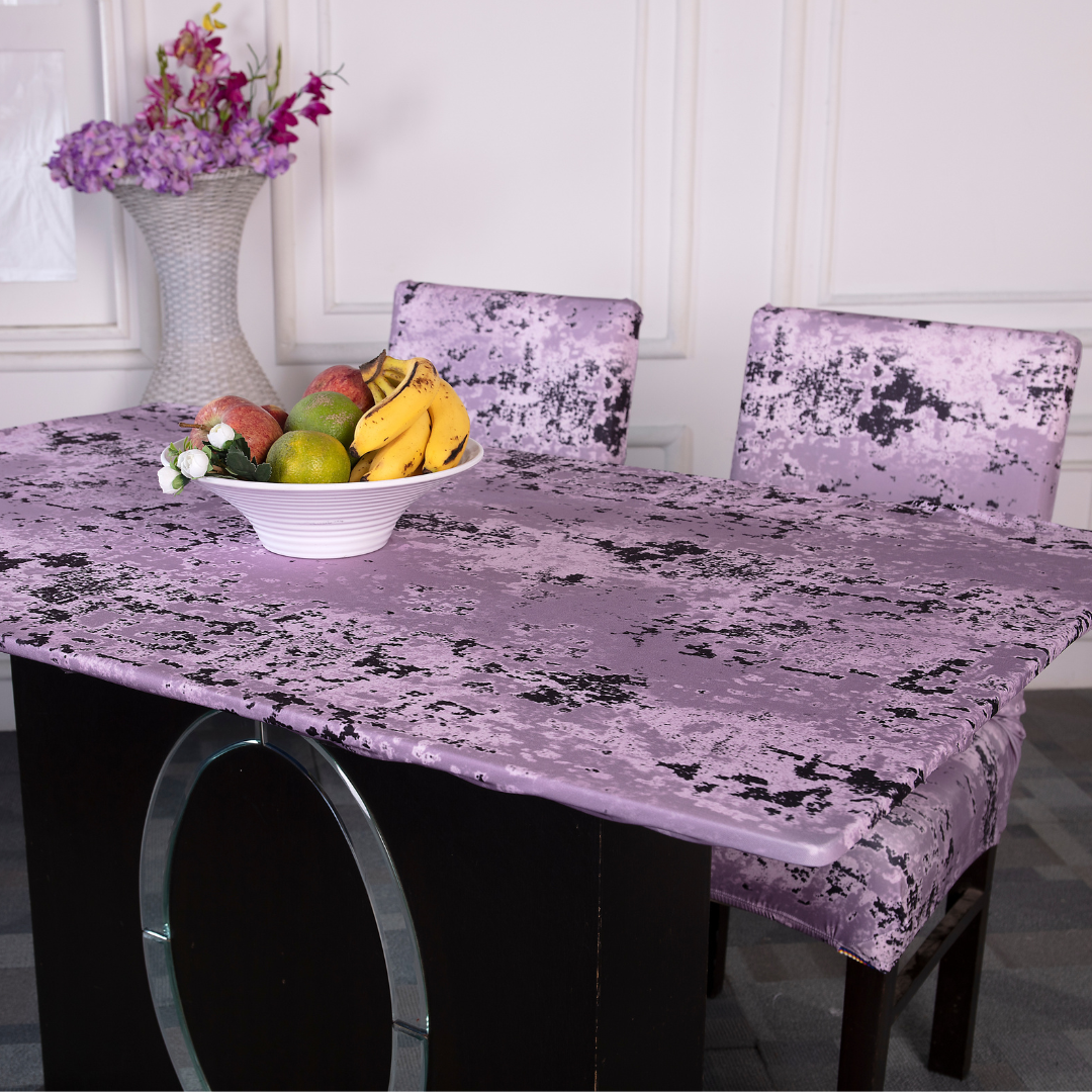 dining table cover- Wine tie dye Elastic Table Cover. Media.