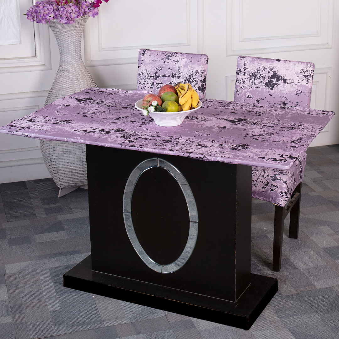 dining table cover- Wine tie dye Elastic Table Cover. Media.