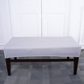 Grey Weave Elastic Bench Cover