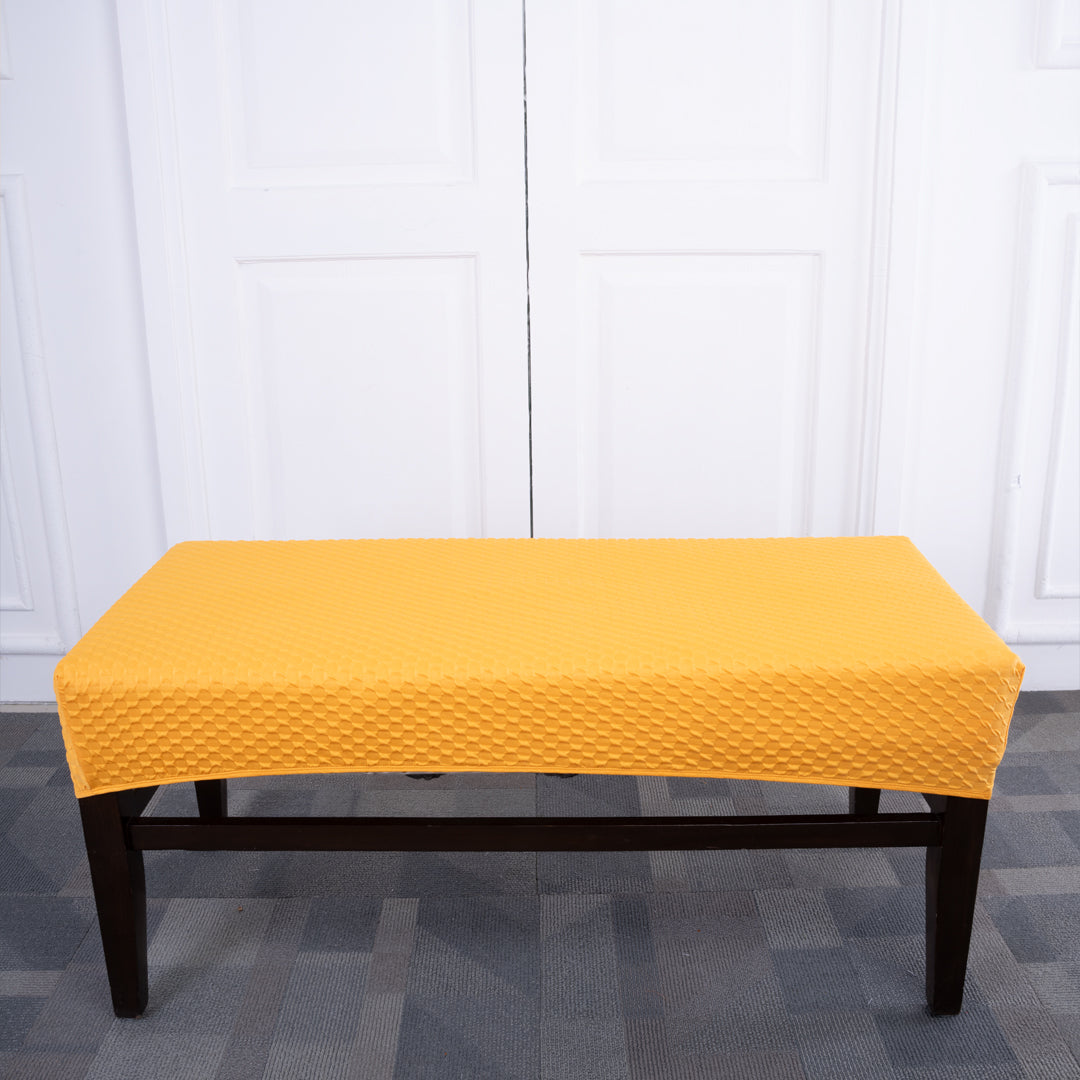 Mustard Yellow Elastic Bench Cover