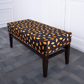 Golden Leaves Elastic Bench Cover