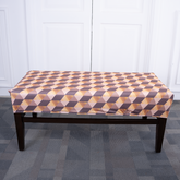 3D Polygon Striped Elastic Bench Cover