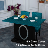 Table cover and chairs covers combo-Luxurious capitone Elastic Chair & Table Cover Media -buy online in india-free shipping.