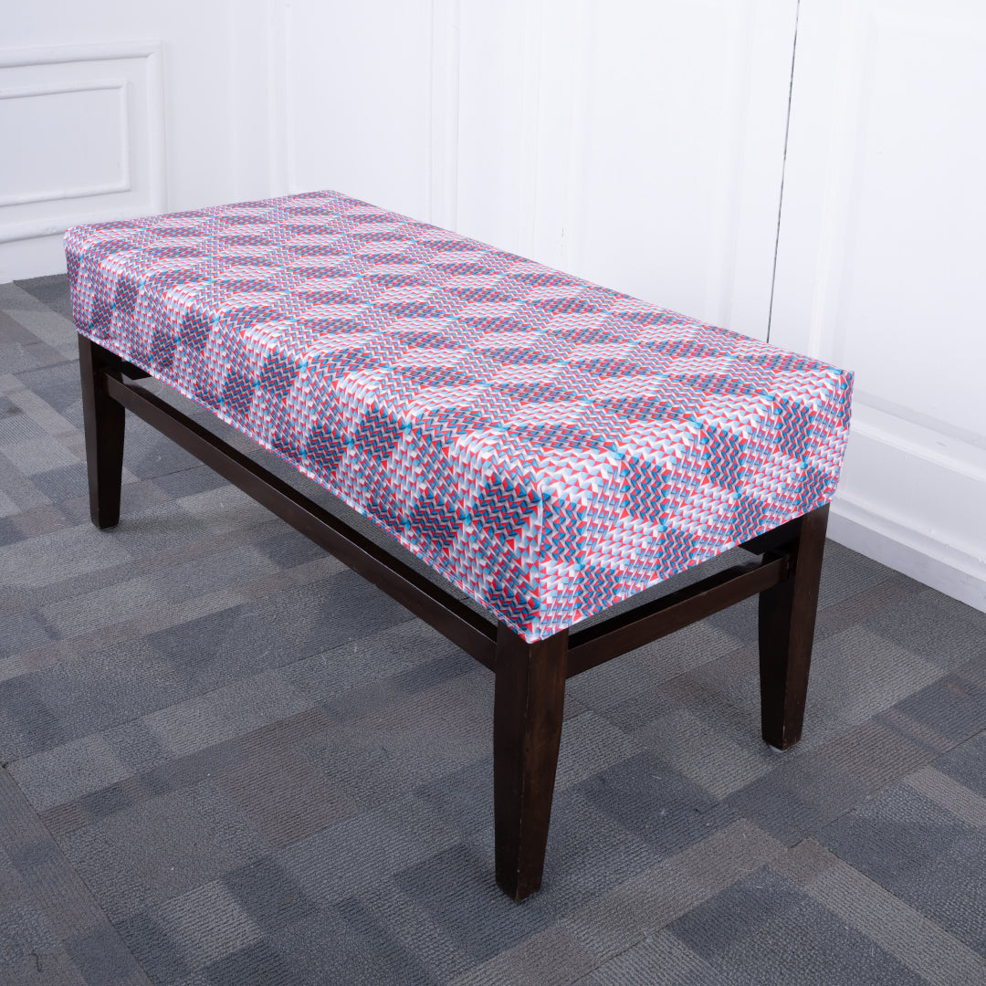 Metaverse Abstract Elastic Bench Cover