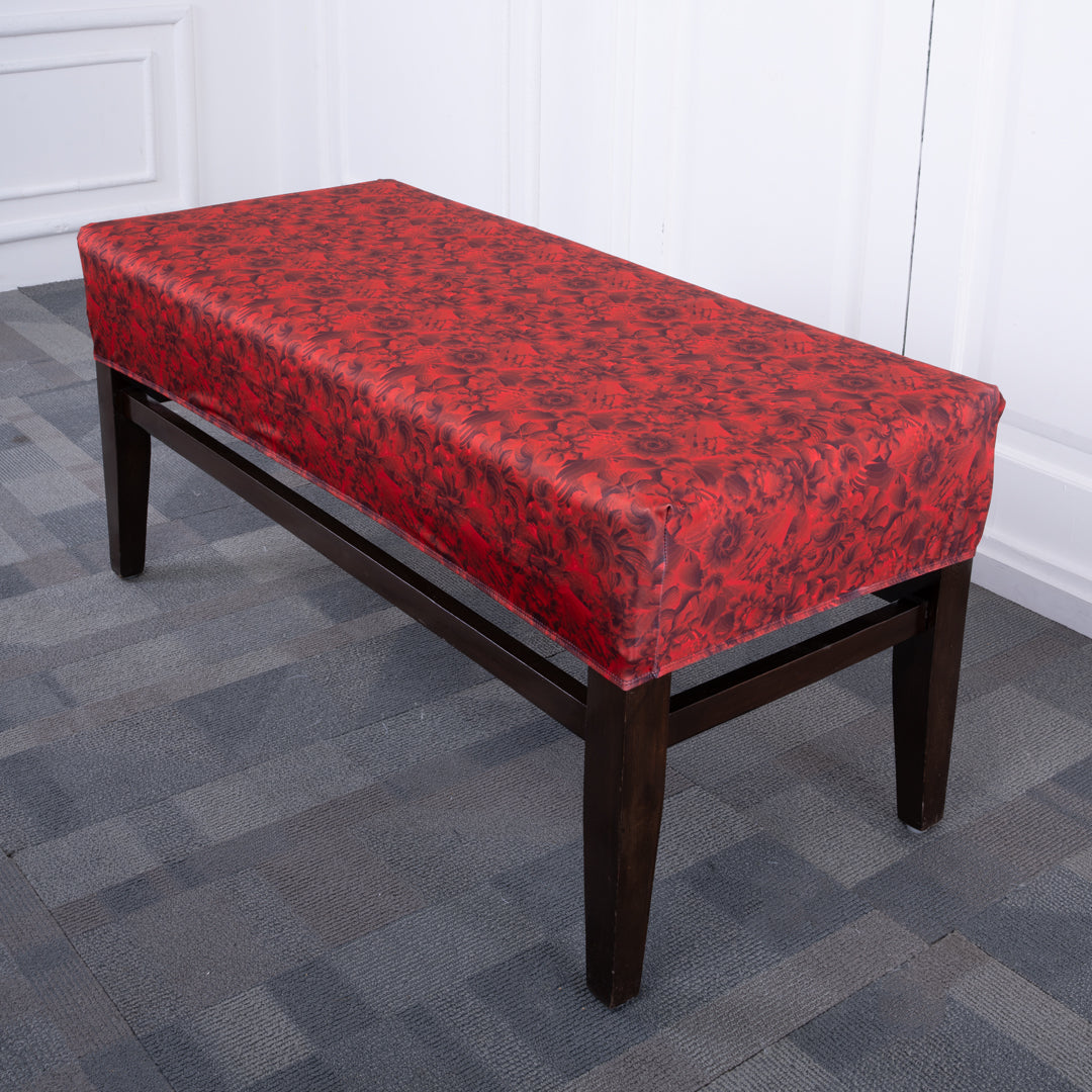 Ruby Red Magic Elastic Bench Cover