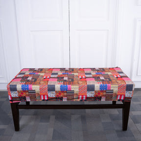 Pink City Elastic Bench Cover