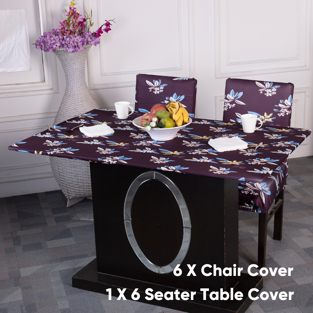 Table and chair covers online- Floral Print Elastic Chair & Table Cover Media- Buy today with great table covers deal online-free shipping .