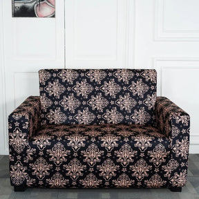 Beige & Black  2 Seater Sofa Cover