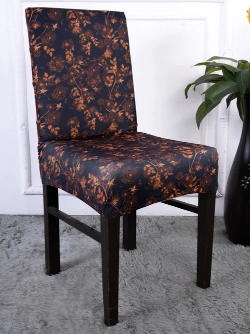 Bronze Rose Magic Universal Dining Chair Covers