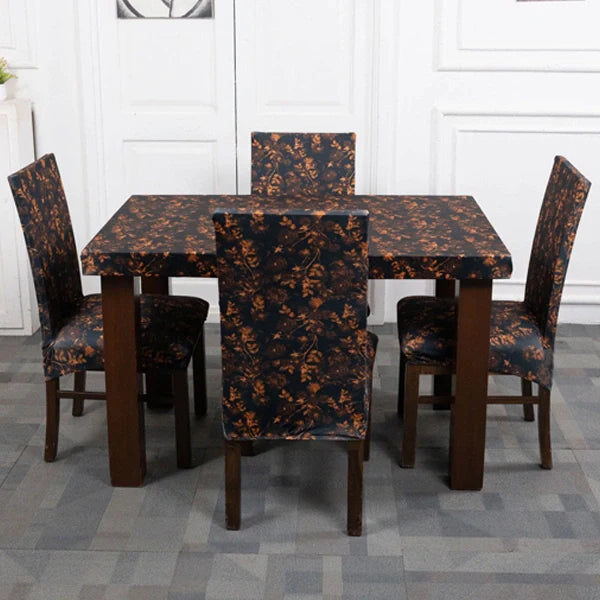 Bronze Rose dining table chair cover 4 Seater