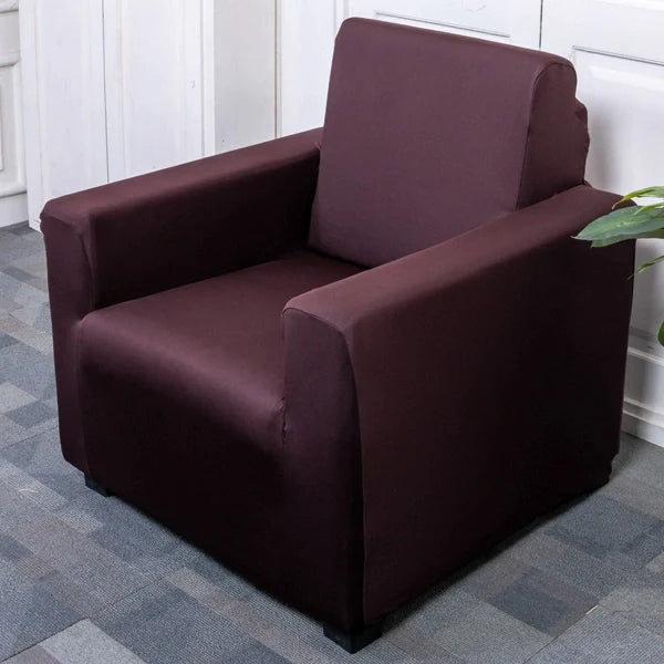 Brown Solid Single Seater Sofa covers