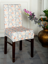 Small bedroom chair covers, bedroom chair slip covers, chairs covers near me, Switch up your chair cover with the seasons or for special occasions. This will keep your dining room looking fresh and interesting.-cream leaves